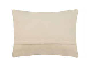 Stripe Boucle Ho Ho Ho Embroidered Pillow