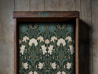 Green Art Nouveau Drawer Liner