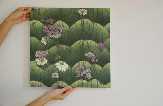 Green Garden Wildflower Floral Drawer Liner