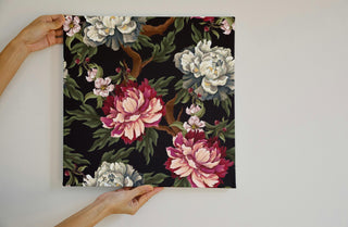 Dark Floral Moody Botanical Drawer Liner
