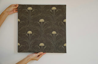 Deep Olive Floral Art Nouveau Drawer Liner