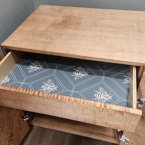 Grey Art Deco Bee Drawer Liner