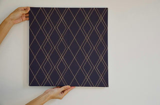 Navy and Gold Geometric Drawer Liner