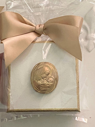 Gold Leaf Mary & Baby Jesus Intaglio Canvas