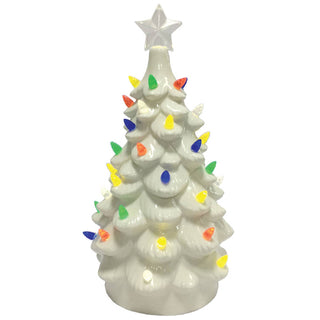 White Ceramic Christmas Tree - 14 inch