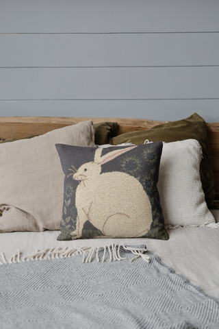 Hare with Sunflowers Hook Pillow