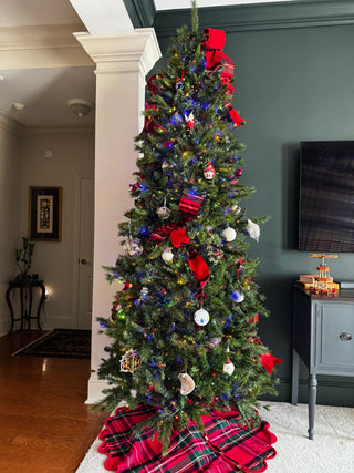 4" Red Tartan Plaid Ribbon