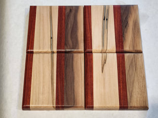 Wooden Coasters - Ambrosia Maple - Walnut - Padauk