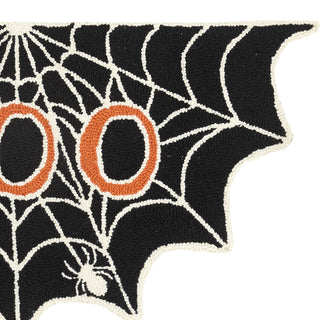 Boo Spider Web Shaped Hook Rug