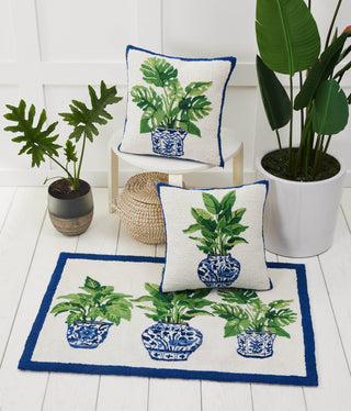 Blue Bird Of Paradise Plant Pillow