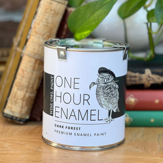 Wise Owl One Hour Enamel Paint DARK FOREST OHE furniture paint cabinet paint best enamel paint diy upcycle durable satin paint with topcoat