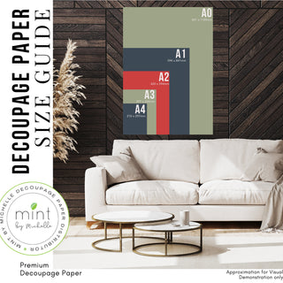 decoupage paper size guide