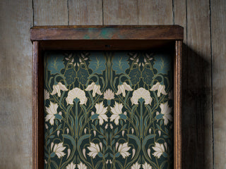 William Morrison floral art nouveau peel and stick floral drawer liner.