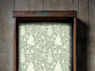 Green Forest Peel and Stick Drawer Liner