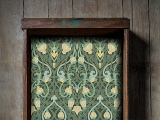 Green Sage Art nouveau drawer liner