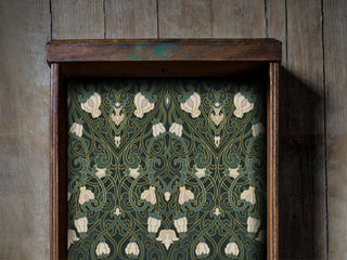 Dark Green Art Nouveau Drawer Liner