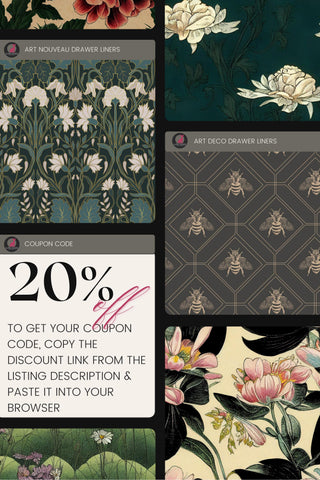Blush Floral Peel and Stick Drawer Liner