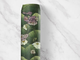 Green Garden Wildflower Floral Drawer Liner - Peel and Stick or Traditional Paper shelf liner contact paper