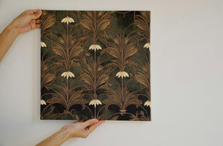 Moss Green Art Nouveau Drawer Liner