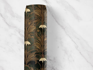 Moss Green Art Nouveau Drawer Liner