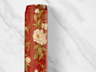 Red Victorian Floral Drawer Liner