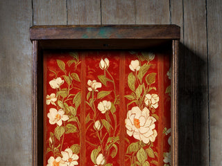 Red Victorian Floral Drawer Liner