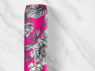 Hot Pink & Black and White Floral Drawer Liner