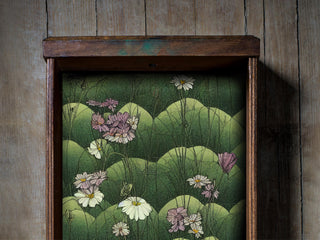 Green Garden Wildflower Floral Drawer Liner - Peel and Stick or Traditional Paper shelf liner contact paper