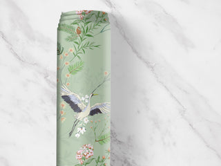 Green Crane Chinoiserie Drawer Liner