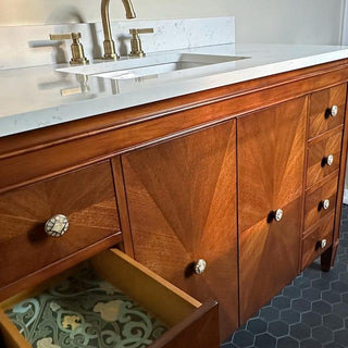 Sage Art Nouveau Drawer Liner