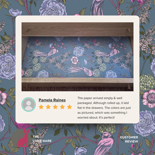 Blue Floral Drawer Liner