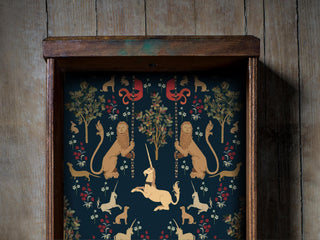 Medieval Fantasy Forest Drawer Liner, Peel and Stick or Paper shelf liner contact paper for drawers, Renaissance Shelf Liner