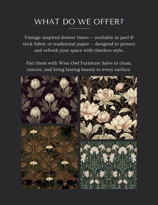 Lily Vintage Floral Drawer Liner