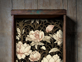 Vintage Peony Blooms Floral Drawer Liner