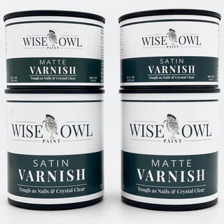 Wise Owl Paint Varnish - Matte or Satin Finish - The Lone HareVarnishPint-Plus (18 oz.)MattePint-Plus (18 oz.)MatteAmber Resin-Free Durable Surface SealHigh-Traffic Furniture TopcoatIndoor & Outdoor Topcoat Varnish