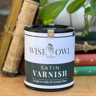 Wise Owl Paint Varnish - Matte or Satin Finish - The Lone HareVarnishQuart (32 oz.)SatinQuart (32 oz.)SatinAmber Resin-Free Durable Surface SealHigh-Traffic Furniture TopcoatIndoor & Outdoor Topcoat Varnish